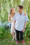 Ryan and Bri under a willow tree