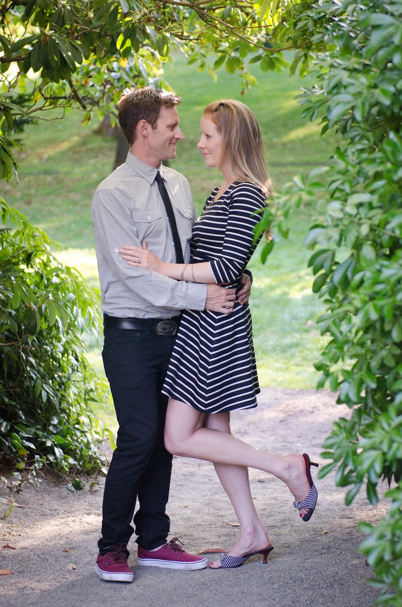 Bri and Ryan looking in the park