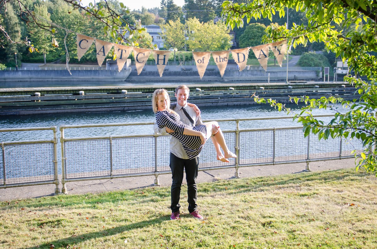 Ryan holds Bri - Catch of the Day