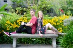 Bri and Ryan back to back in the gardens